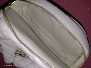 Borsa Valentino trapuntata bianca con catena oro