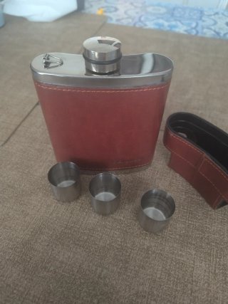 Petaca Gennissy Marrón y Plateada