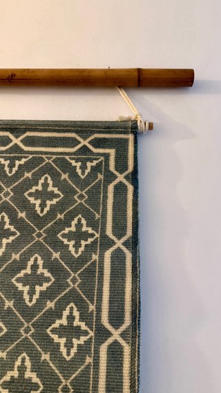 Tapiz de pared boho con flecos
