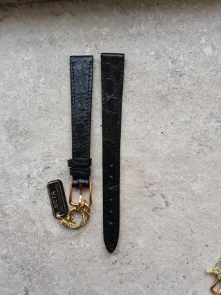 Cinturino vintage coccodrillo BETA nero