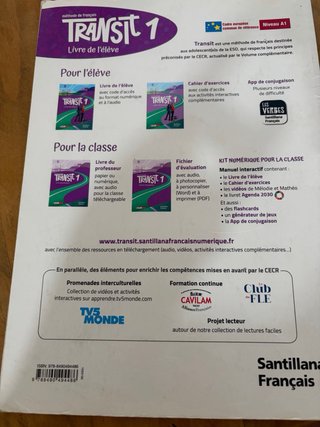 TRANSIT 1 PACK CAHIER D'EXERCICES