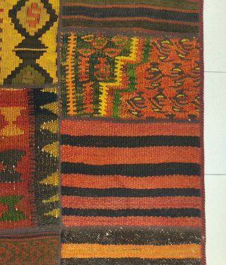 Tappeto Kilim Patchwork 300x81cm Nuovo