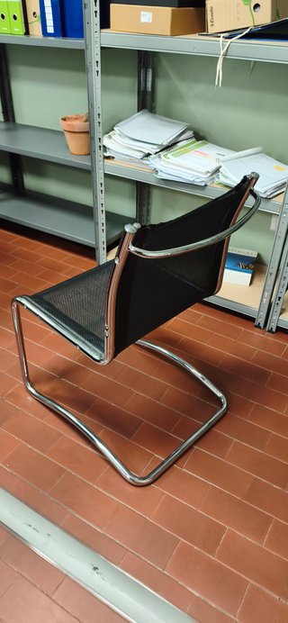 Coppia Sedie Design Rete e Metallo