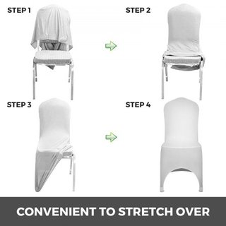 Cubiertas de Sillas Plegables de Spandex Elástico, Cubierta Frontal Arqueada Universal Ajustada, Fundas Protectores Removibles y Lavables, para Bodas, Vacaciones, Banquetes, Fiestas, Celebraciones...