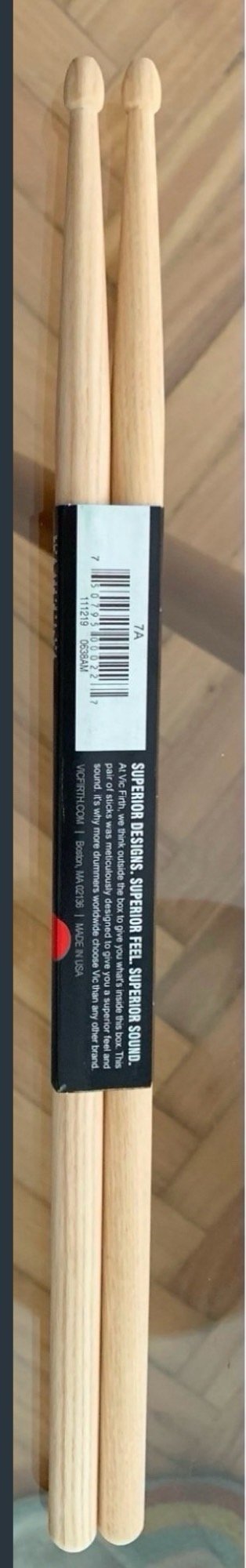 2 Pares Baquetas Vic Firth 7A Hickory