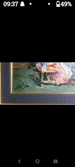 Vecchio quadro dipinto ad olio-Concetta Pane