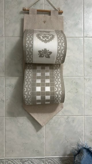 Porta rotolo carta igienica in tessuto