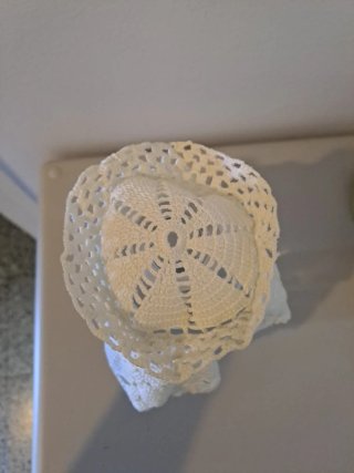 Pantalla lámpara ganchillo hecha a mano