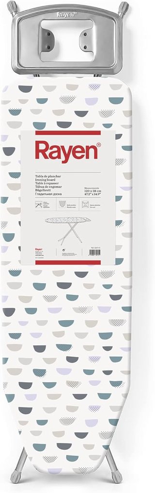 Rayen | Tabla de Planchar - Gama Basic | Altura Regulable | Malla Metálica | Reposa-Planchas | Estru