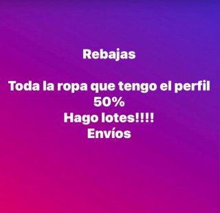 Ropa de mi perfil - 50% dto.
