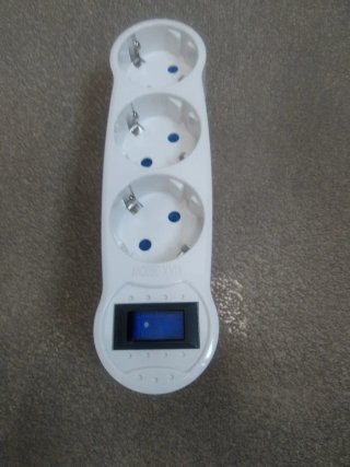 Regleta 3 enchufes con interruptor
