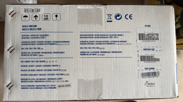 Calentador Gas Natural Emelson EMLCLE11NOX