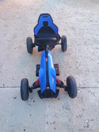 Kart eléctrico infantil azul 4-8 años
