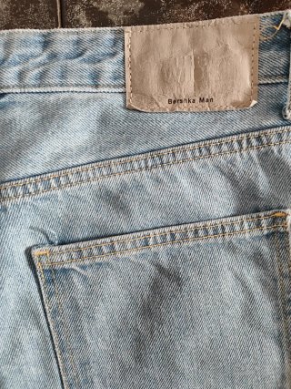 Pantalón corto Bershka hombre azul