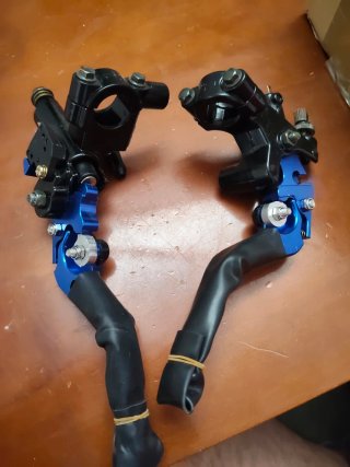 Manetas Freno y Embrague Moto Azul