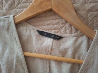Vestido Zara Beige Talla XL