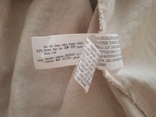 Vestido Zara Beige Talla XL