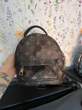 Mini mochila Marrón y Dorada