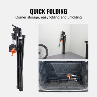 Soporte de Reparación de Bicicletas, Soporte de Reparación de Bicicletas de Aluminio de 30 kg, Soporte de Mantenimiento de Bicicletas de Altura Ajustable con Bandeja Magnética y Brazo Telescópico,...