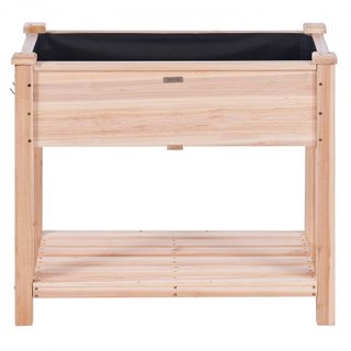 Cama de Jardín Elevada, Caja de Plantas de Madera de 33.9 x 18.1 x 30 pulgadas, Cajas de Plantación Elevadas con Patas, para Cultivar Flores/Vegetales/Hierbas en Patio/Jardín/Balcón, Color Madera ...