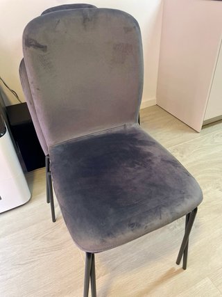 Juego de 4 sillas de comedor terciopelo