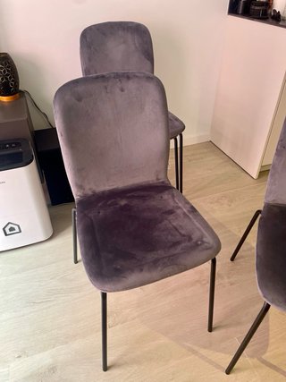 Juego de 4 sillas de comedor terciopelo