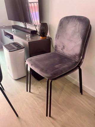 Juego de 4 sillas de comedor terciopelo