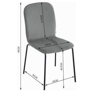 Juego de 4 sillas de comedor terciopelo