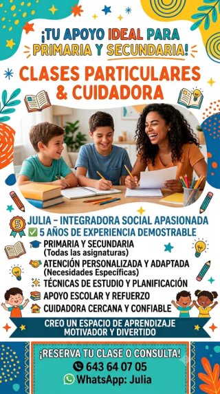 Profesora particular y cuidadora