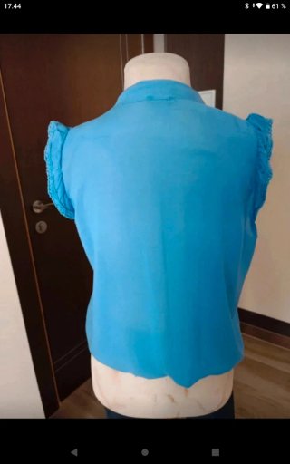 Camisa de viscosa azul talla M