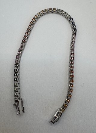 Pulsera Oro 18k Zafiros Rainbow