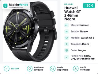 Huawei Watch GT 3 Active 46mm Negro