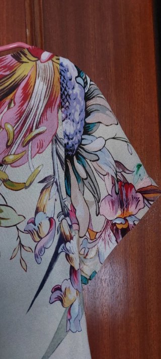 Blusa Zara Estampada Flores Talla XS