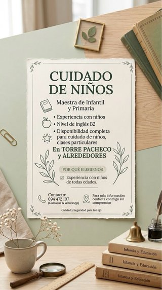 Clases particulares y cuidado de niños