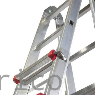 Escalera Telescópica Aluminio 5+5 Pestaña