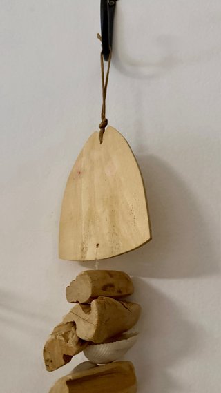 Adorno Pez Madera y Conchas