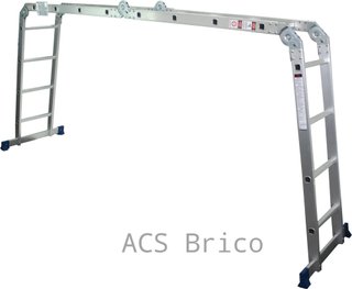 Escalera Multiusos Aluminio Profesional 4x4 Peldaños - 10087