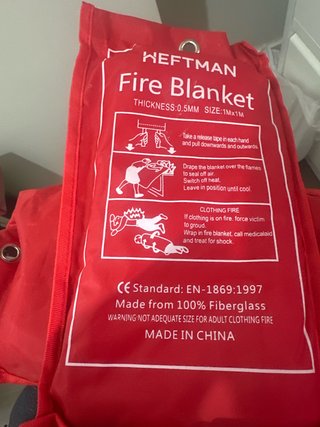 Manta ignífuga HEFTMAN Roja