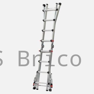 Escalera Telescópica Aluminio 4+4 Peldaños Teleflex