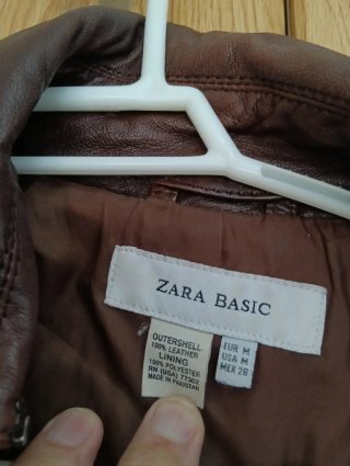 Gabardina de piel vintage marrón