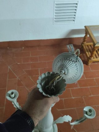 Lámpara colgante blanca de metal negociable