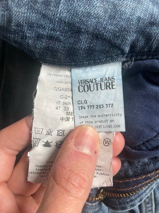 Jeans Versace Couture taglia 47