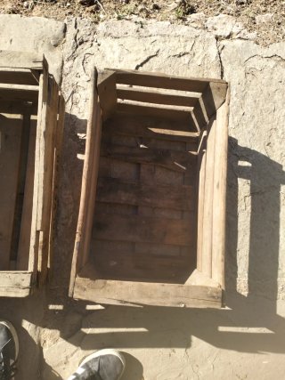 3 Scatole di Legno Antiche Frutta Verdura