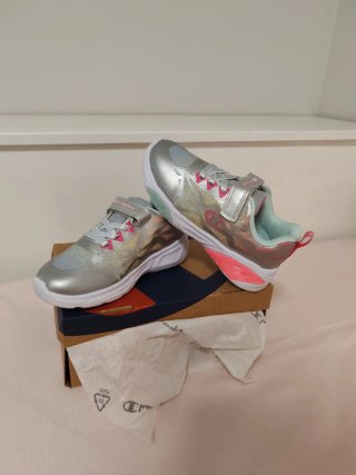 Zapatillas Champion niña plateadas y rosas