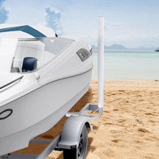 Guía de Remolque para Barcos, Polos de Guía de Remolque Ajustables de 1219.2mm, 2PCS Guías de Remolque de Acero de Alta Dureza, Guías de Remolque con Tubos de PVC, para Remolque de Barco de Esquí,...