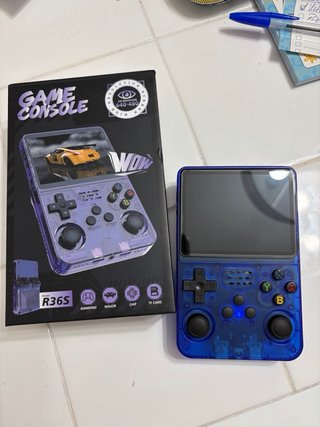 Consola Portátil R36S Game Boy Color Azul
