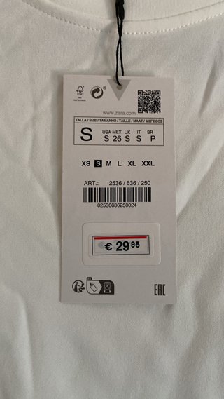 Vestido corto blanco Zara asimétrico