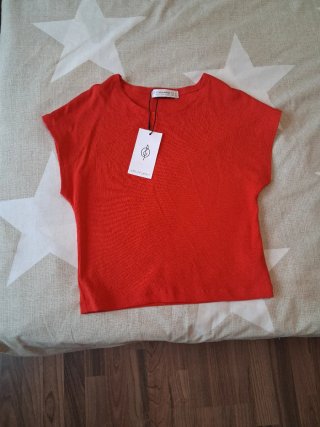 Camiseta de manga corta roja