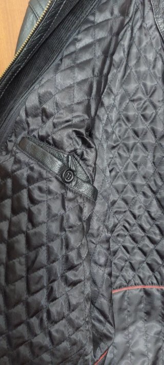 Chaquetón piel negro vintage