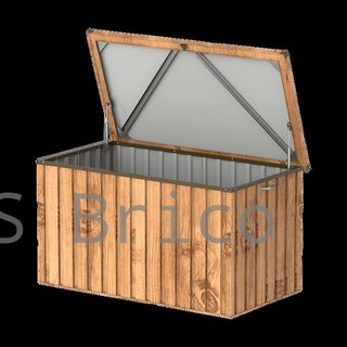 Baúl Arcón Metálico 585 L Imitación Madera - 71x133x72 cm - Duramax